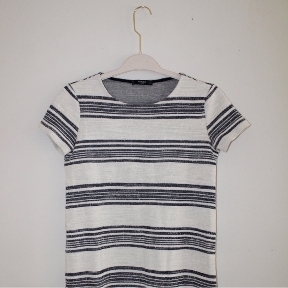 Casual striped linen material dress